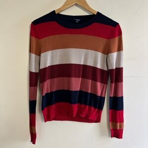 Splendid Striped Crew Neck Sweater Multi-Color Knit XS